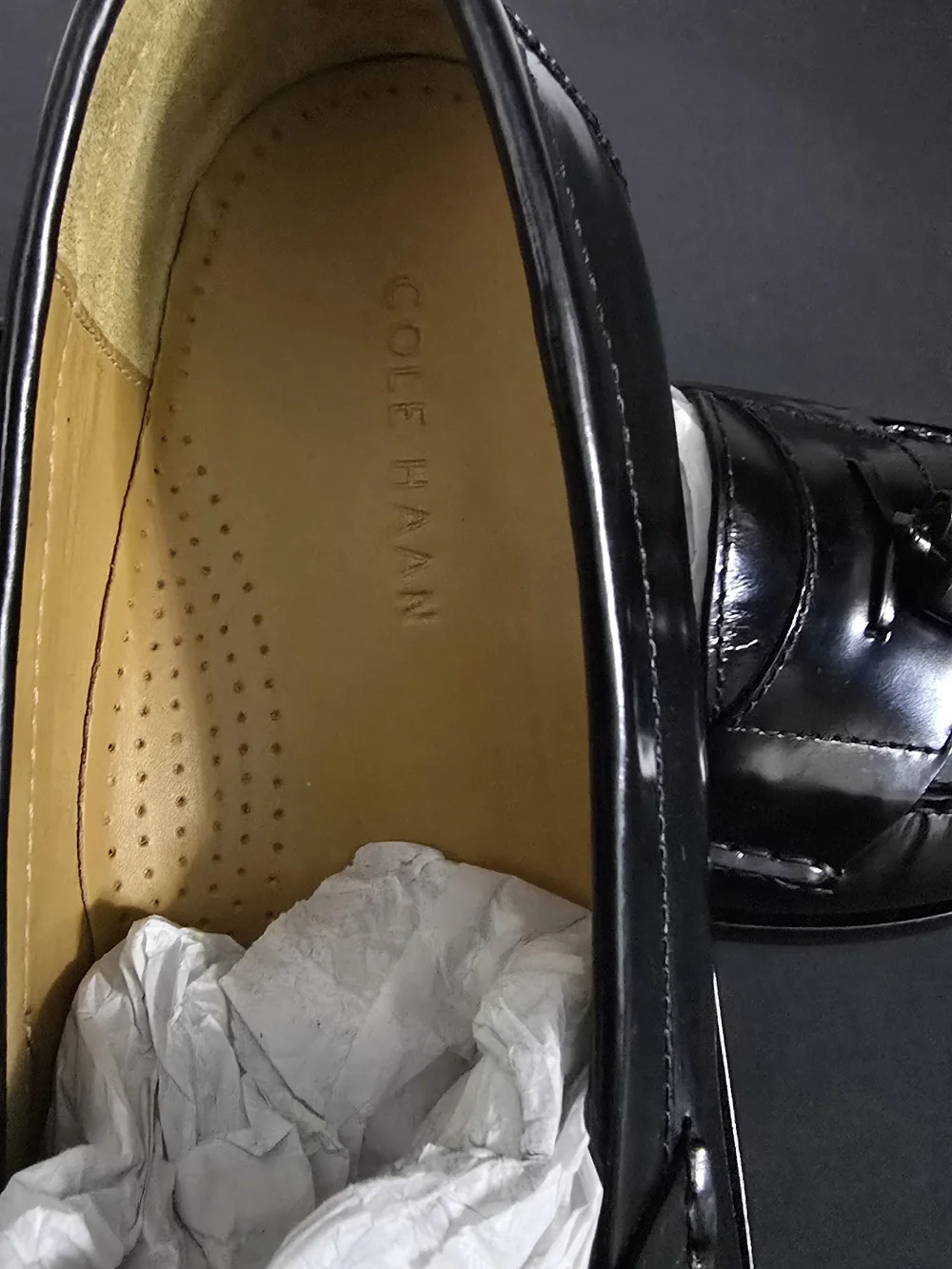 Men's Black Leather Tassel Loafers - Classic Dress Loafer